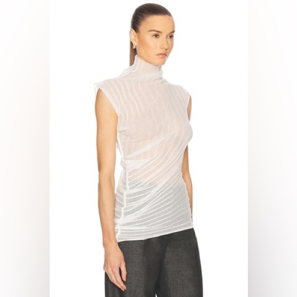 VICTORIA BECKHAM - Sleeveless High Neck Top - Picture 2 of 12